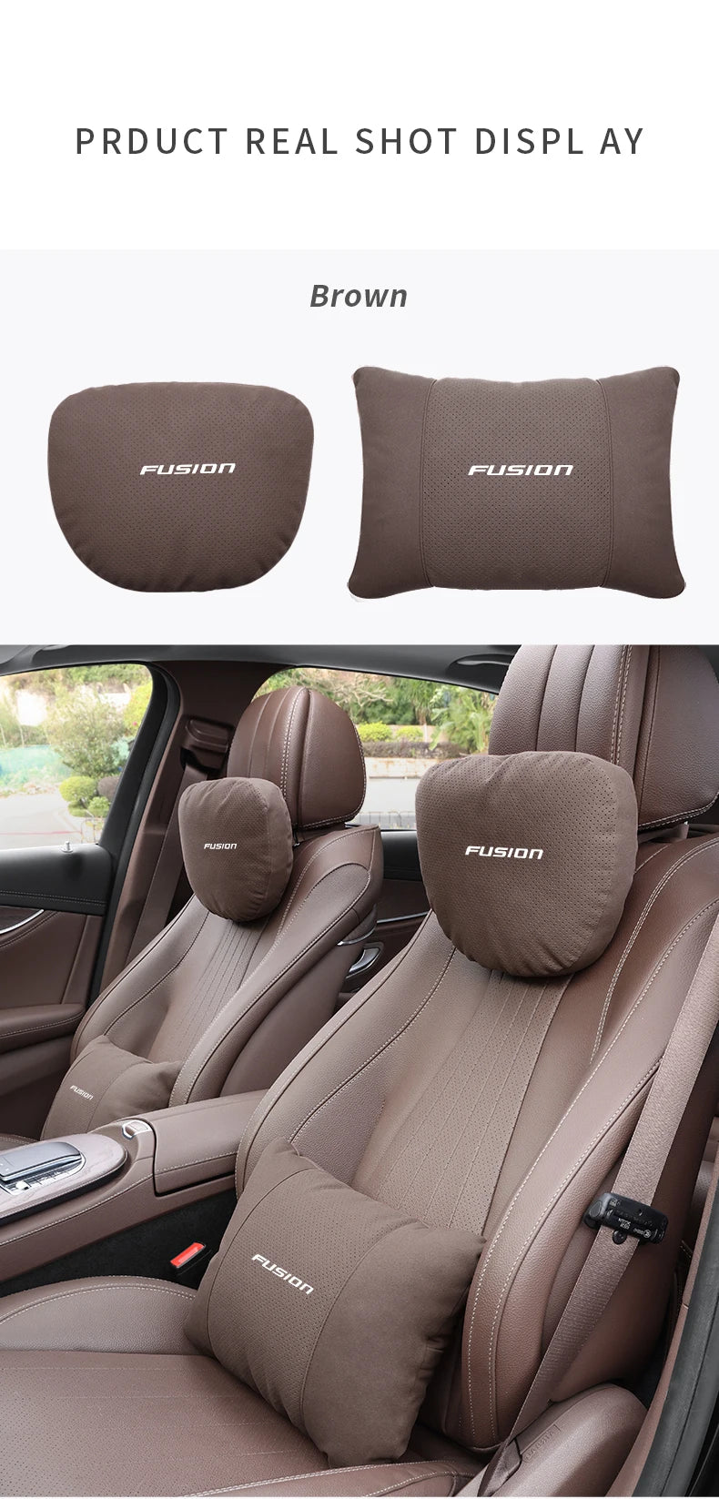 Comfortable 5-Color Headrest for comfort & style | Lumbar Support & Neck Pillow